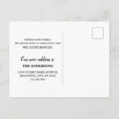 Eenvoudig, minimaal zwart, we hebben een nieuwe th aankondigingskaart (Achterkant)