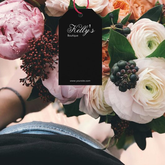Eenvoudig Minimaal Zwart Wit Bundel Gift Label Cadeaulabel