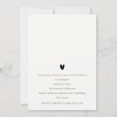 Eenvoudig minimaal zwart-wit foto-Afstuderen Aankondiging (Achterkant)