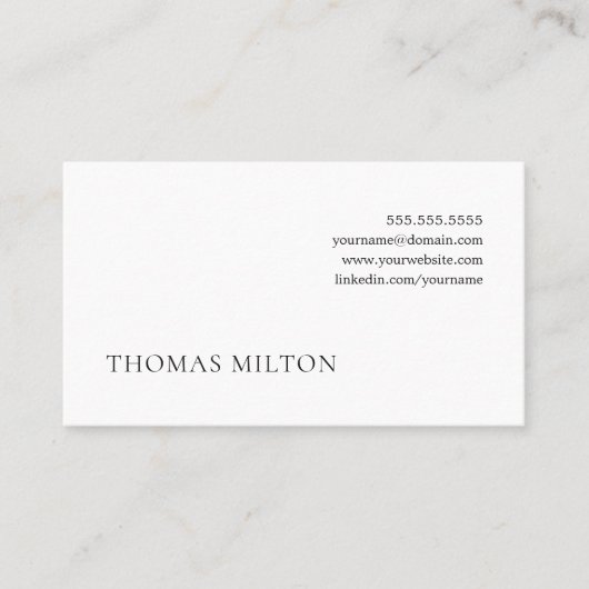 Eenvoudig minimaal zwart-wit netwerk van consultan visitekaartje (Voorkant)