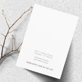 Eenvoudig minimaal zwart-wit oorbel display visitekaartje