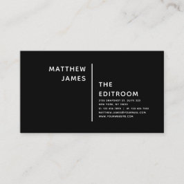 Eenvoudig, minimaal zwart wit visitekaartje