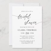 Eenvoudig Minimaal Zwart Wit Vrijgezellenfeest Scr Kaart (Voorkant)