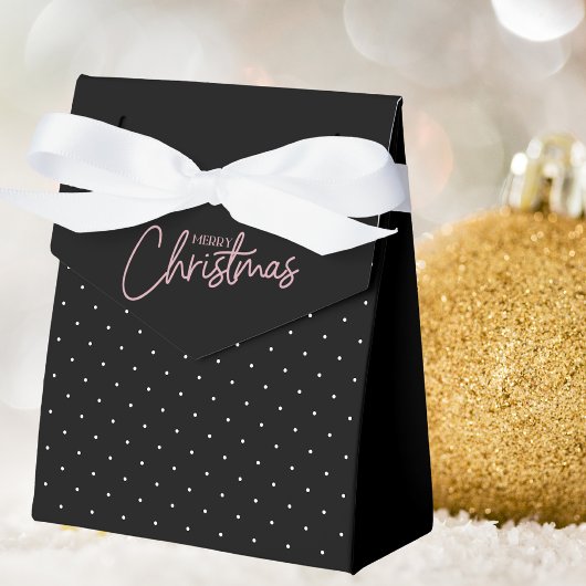 Eenvoudig Minimaal Zwart & Wit Vrolijk Kerstfeest Bedankdoosjes
