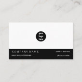 Eenvoudig Minimaal Zwart Wit Zakelijk Logo Visitekaartje (Voorkant)