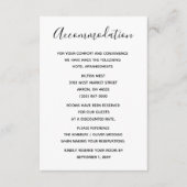 Eenvoudig minimaal zwart-witcalligrafisch huwelijk informatiekaartje (Voorkant)