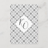 Eenvoudig minimaal zwart-witcalligrafisch huwelijk informatiekaartje (Achterkant)