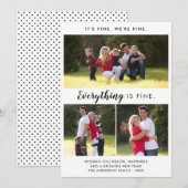 Eenvoudig Minimal Alles is Fijne Kerstfoto Feestdagenkaart (Voorkant / Achterkant)