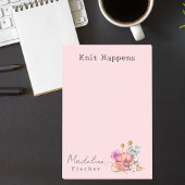 Eenvoudig Minimal Basic Roze Breien Post-it® Notes