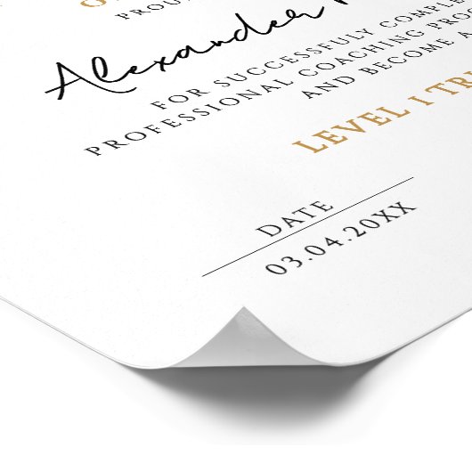 Eenvoudig Minimal Classic Zwart Wit Afstudeerder D Poster (Hoek)