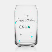EENVOUDIG MINIMAL.CUTIE ADD NAME BABY happy birthd Blikvorm Glas (Achterkant)
