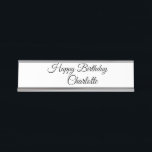 EENVOUDIG MINIMAL.CUTIE ADD NAME BABY happy birthd Bureau Naambordje<br><div class="desc">Ontwerp</div>