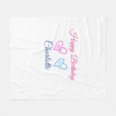 EENVOUDIG MINIMAL.CUTIE ADD NAME BABY happy birthd Fleece Deken (Voorkant (Horizontaal))