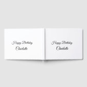 EENVOUDIG MINIMAL.CUTIE ADD NAME BABY happy birthd Gastenboek (Volledig)