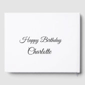 EENVOUDIG MINIMAL.CUTIE ADD NAME BABY happy birthd Gastenboek (Achterkant)