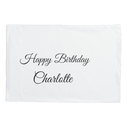 EENVOUDIG MINIMAL.CUTIE ADD NAME BABY happy birthd Kussensloop (Achterkant)