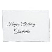 EENVOUDIG MINIMAL.CUTIE ADD NAME BABY happy birthd Kussensloop (Voorkant)