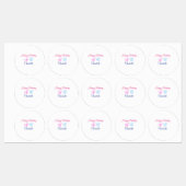 EENVOUDIG MINIMAL.CUTIE ADD NAME BABY happy birthd Labels (Vel)
