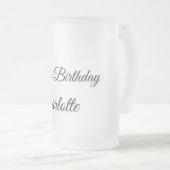 EENVOUDIG MINIMAL.CUTIE ADD NAME BABY happy birthd Matglas Bierpul (Voorkant rechts)