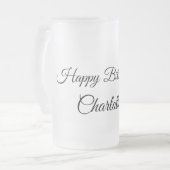 EENVOUDIG MINIMAL.CUTIE ADD NAME BABY happy birthd Matglas Bierpul (Voorkant links)