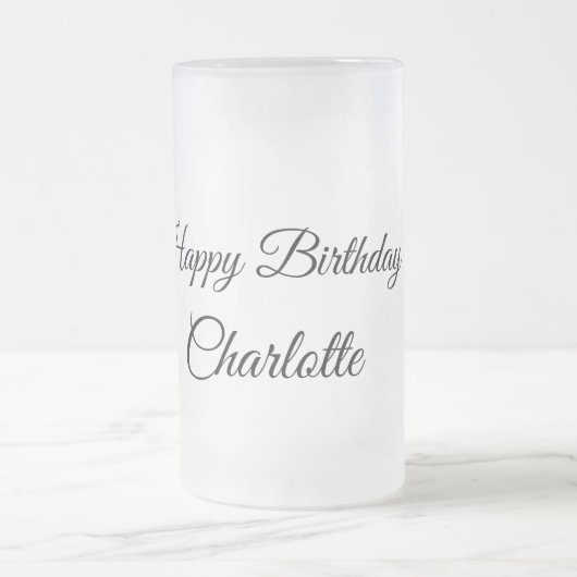 EENVOUDIG MINIMAL.CUTIE ADD NAME BABY happy birthd Matglas Bierpul (Center)