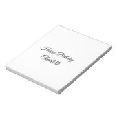 EENVOUDIG MINIMAL.CUTIE ADD NAME BABY happy birthd Notitieblok (Linkerzijde)