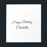 EENVOUDIG MINIMAL.CUTIE ADD NAME BABY happy birthd Notitieblok<br><div class="desc">Ontwerp</div>
