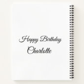 EENVOUDIG MINIMAL.CUTIE ADD NAME BABY happy birthd Notitieboek (Achterkant)