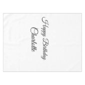 EENVOUDIG MINIMAL.CUTIE ADD NAME BABY happy birthd Tafelkleed (Voorkant (Horizontaal))