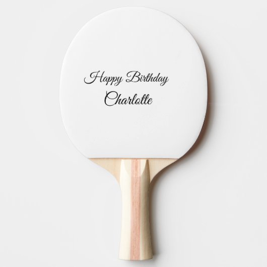 EENVOUDIG MINIMAL.CUTIE ADD NAME BABY happy birthd Tafeltennisbatje (Voorkant)