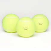 EENVOUDIG MINIMAL.CUTIE ADD NAME BABY happy birthd Tennisballen (Multi)