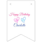 EENVOUDIG MINIMAL.CUTIE ADD NAME BABY happy birthd Vlaggetjes (Tweede vlag)