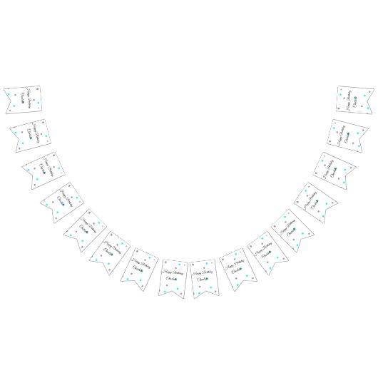 EENVOUDIG MINIMAL.CUTIE ADD NAME BABY happy birthd Vlaggetjes (Alle)