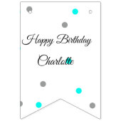 EENVOUDIG MINIMAL.CUTIE ADD NAME BABY happy birthd Vlaggetjes (Eerste vlag)