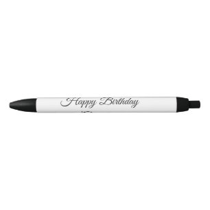 EENVOUDIG MINIMAL.CUTIE ADD NAME BABY happy birthd Zwarte Inkt Pen