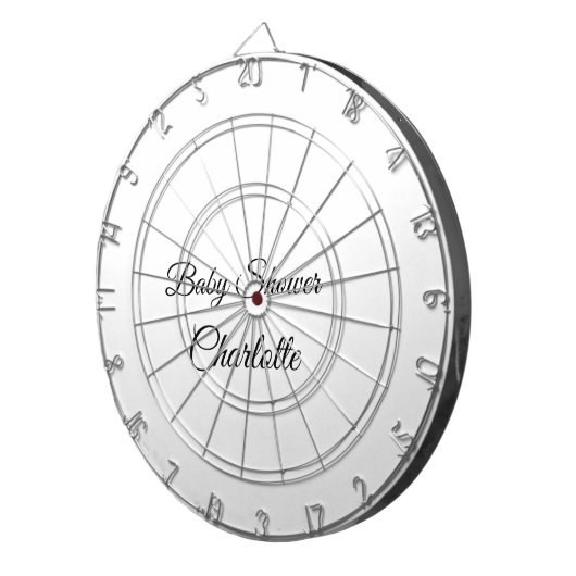 EENVOUDIG MINIMAL.CUTIE VOEGT HET baby shower VAN Dartbord (Voorkant Rechts)