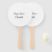 EENVOUDIG MINIMAL.CUTIE VOEGT HET baby shower VAN  Handwaaier (Voorkant en achterkant)