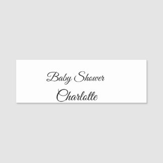 EENVOUDIG MINIMAL.CUTIE VOEGT HET baby shower VAN  Naamplaatje