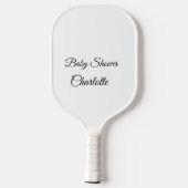 EENVOUDIG MINIMAL.CUTIE VOEGT HET baby shower VAN  Pickleball Paddle (Achterkant)