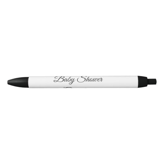EENVOUDIG MINIMAL.CUTIE VOEGT HET baby shower VAN  Zwarte Inkt Pen (Voorkant)