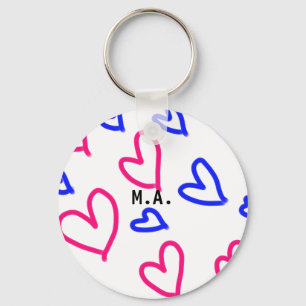 EENVOUDIG MINIMAL.CUTIE VOEGT het hart van de NAAM Sleutelhanger