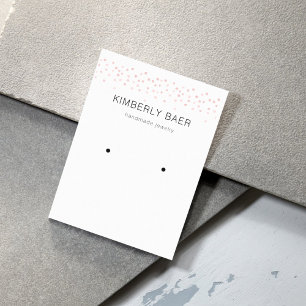 Eenvoudig Minimal Gold Pink Confetti Oorbel Displa Visitekaartje
