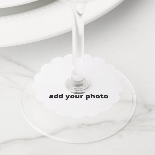 EENVOUDIG MINIMAL je fotoaangepast toevoegen Wijnglaslabel (Dichtbij)