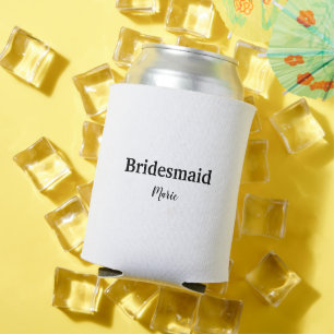 EENVOUDIG MINIMAL jouw naam aangepaste bridesmaid  Blikjeskoeler