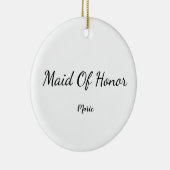 EENVOUDIG MINIMAL jouw naam aangepaste bridesmaid  Keramisch Ornament (Rechts)
