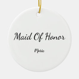 EENVOUDIG MINIMAL jouw naam aangepaste bridesmaid  Keramisch Ornament