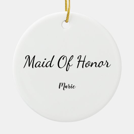 EENVOUDIG MINIMAL jouw naam aangepaste bridesmaid  Keramisch Ornament (Voorkant)