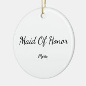 EENVOUDIG MINIMAL jouw naam aangepaste bridesmaid  Keramisch Ornament (Links)