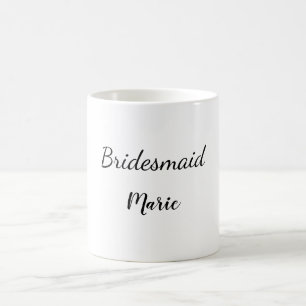 EENVOUDIG MINIMAL jouw naam aangepaste bridesmaid  Koffiemok