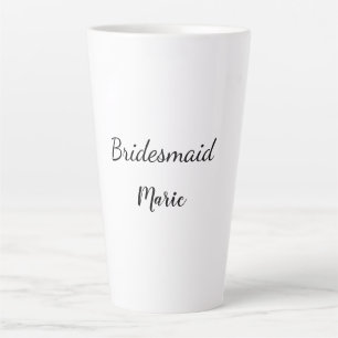 EENVOUDIG MINIMAL jouw naam aangepaste bridesmaid  Latte Mok